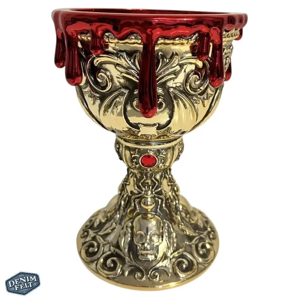 Bath & Body Works Blood Drip Chalice 3 Wick Halloween Candle Holder/Pedestal!!‎ - Picture 3 of 9